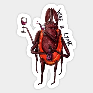 Wine and Lyme Sticker